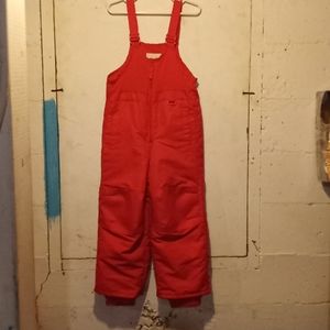 Girls pink snow overalls